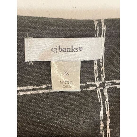 CJ Banks shirt tunic dress 2X grey - Picture 6 of 6